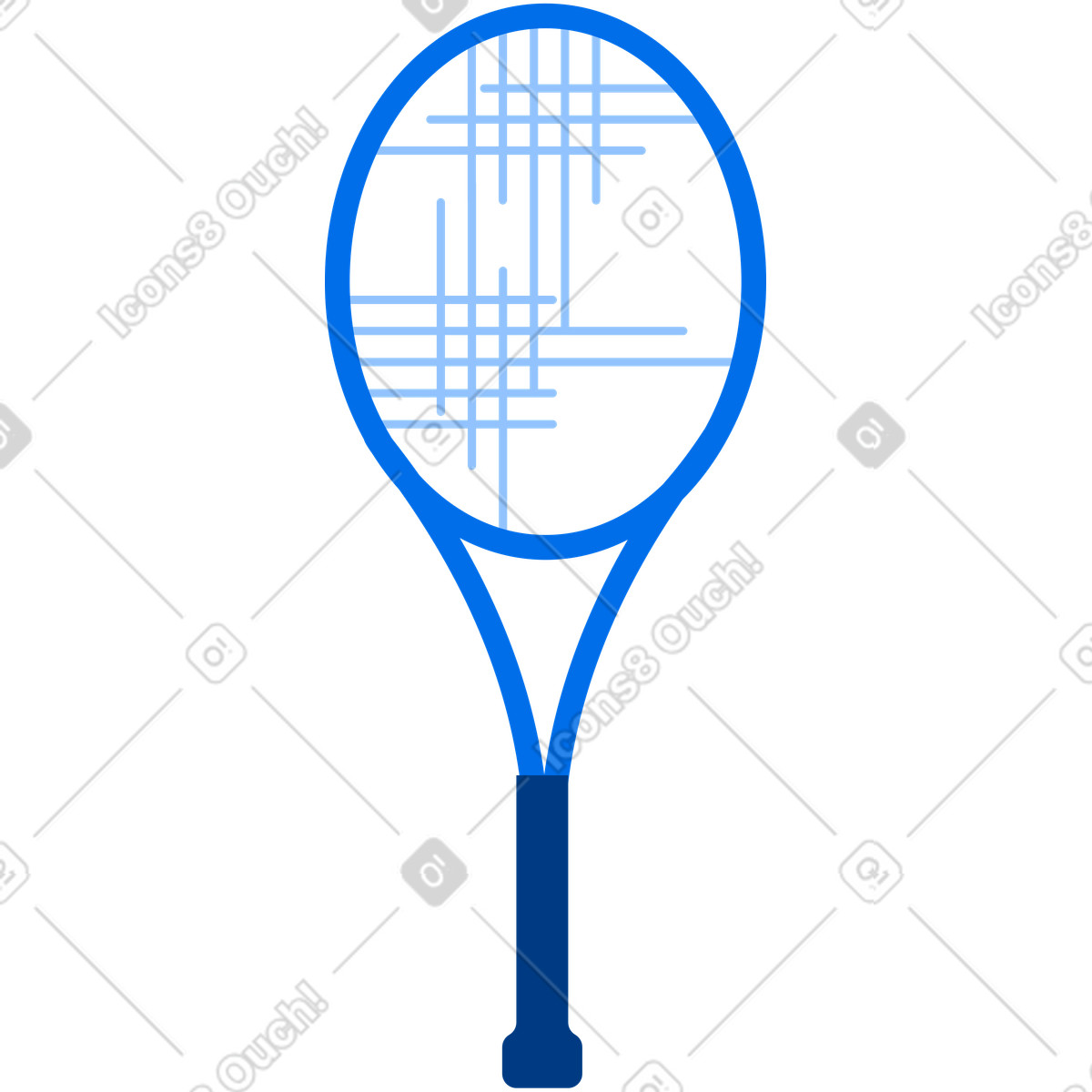 Tennis racket illustration in Urban style download in PNG, SVG