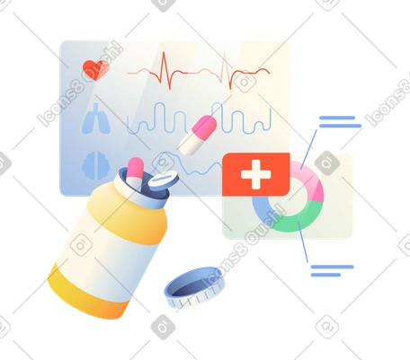 Medicines and medical indicators PNG, SVG