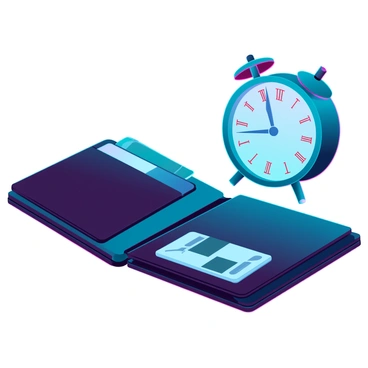 A sleek black leather wallet lying open, revealing a few neatly arranged cards and cash. Beside it, a small vintage clock with a round face and ornate detailing, displaying a precise time. The clock features Roman numerals and elegant clock hands, emphasizing its classic design. The wallet and clock are placed on a polished wooden surface, enhancing the contrast between the modern wallet and the timeless clock, symbolizing the timely nature of transactions.