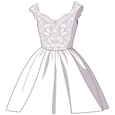 A close-up of a white bridal dress featuring intricate ornate details and elaborate patterns. The dress is adorned with delicate lace and shimmering embellishments, showcasing its high-fashion design. The background is a stark studio, emphasizing the dress's elegance. Soft shadows highlight the textures of the fabric, creating a striking contrast against the simplicity of the setting.