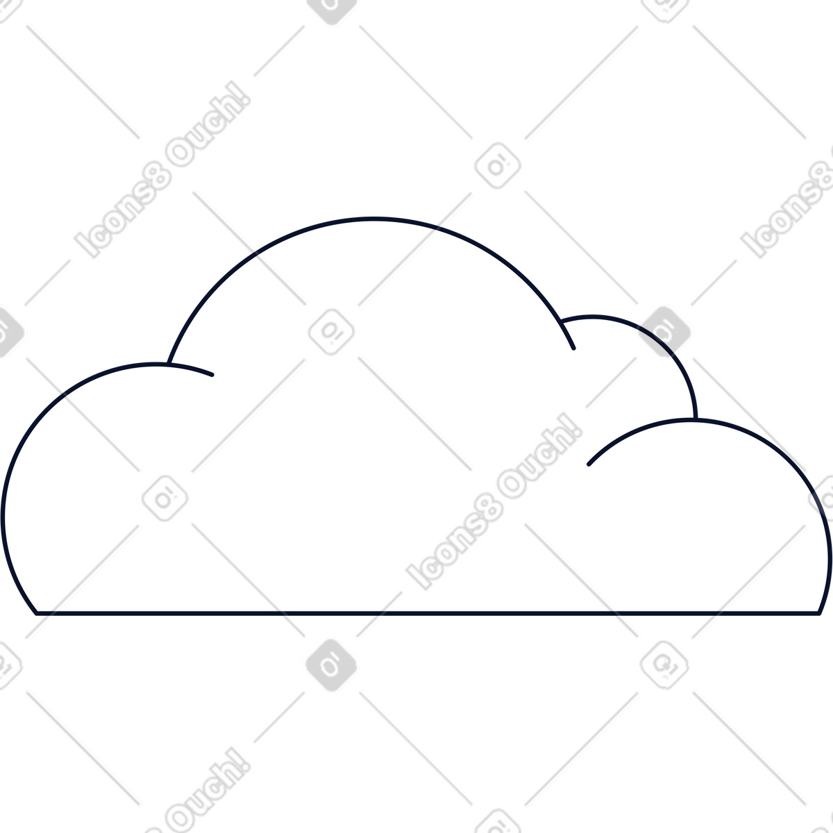 Иллюстрация Облако в стиле Flexy — скачать в форматах PNG, SVG