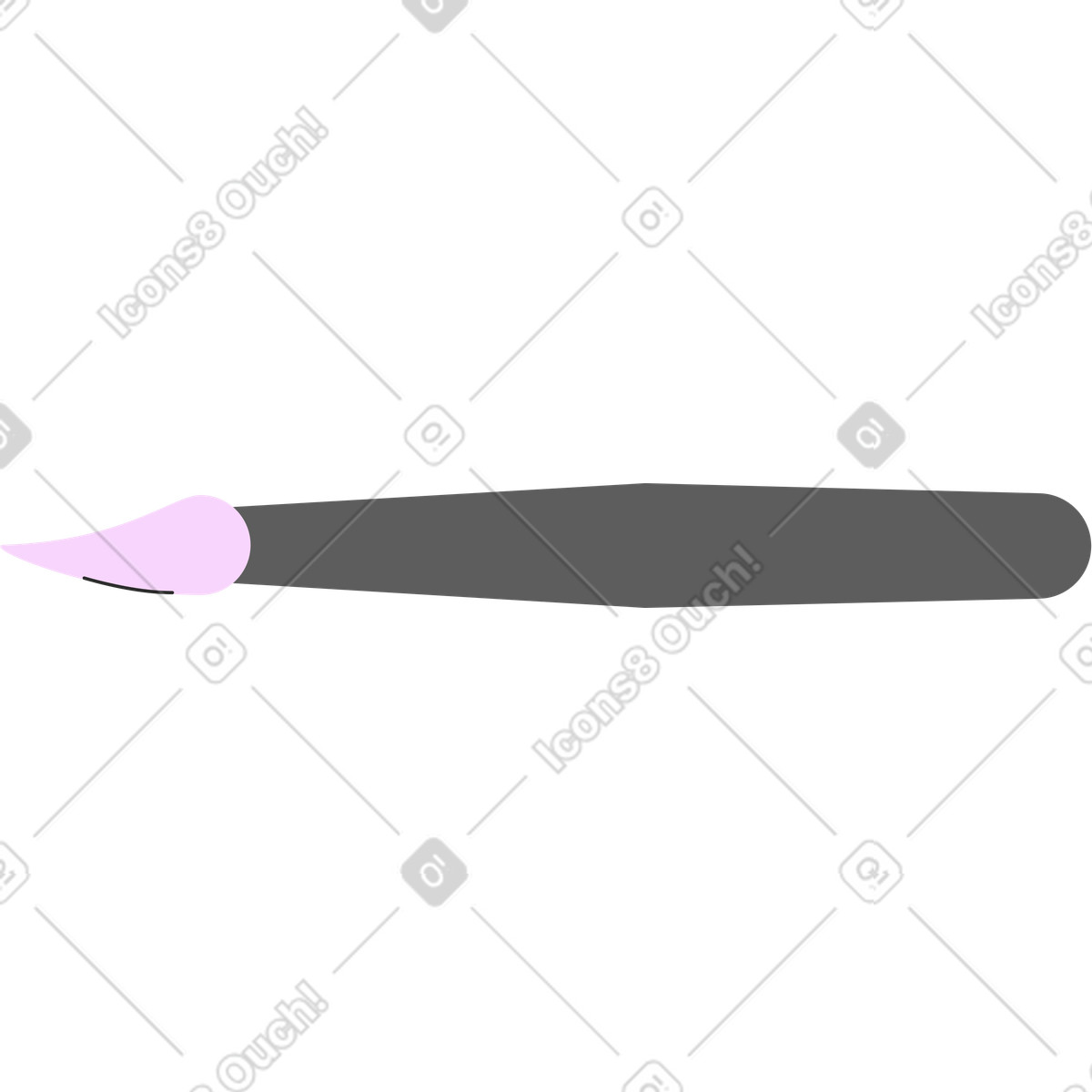 Ilustración Cepillo en estilo Marginalia a descargar en PNG y SVG
