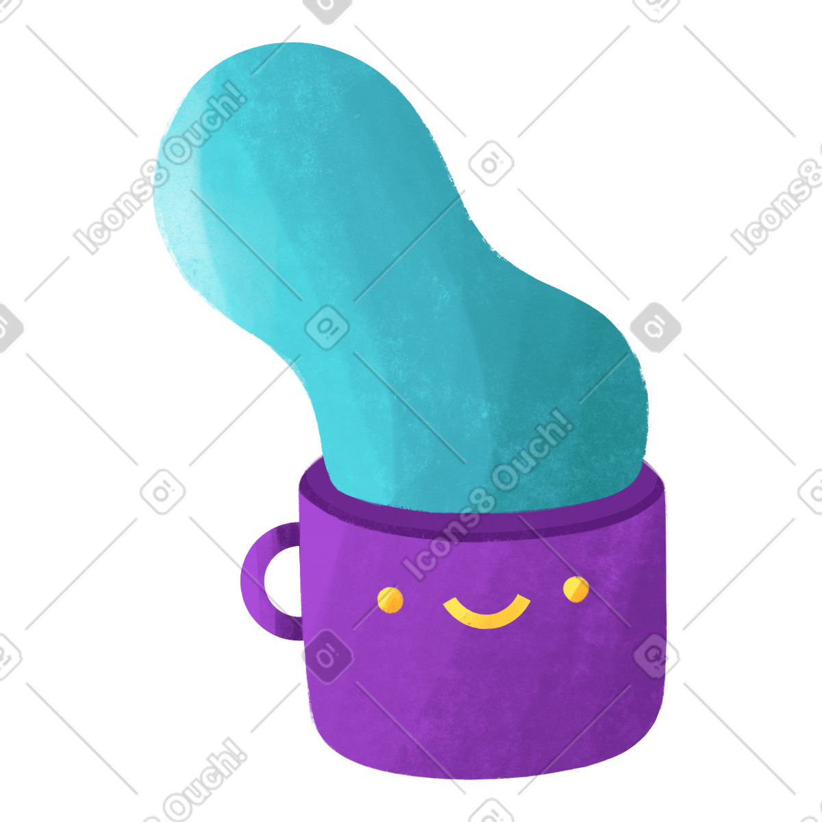 Cup illustration featuring clipart style, showcasing free vector graphics