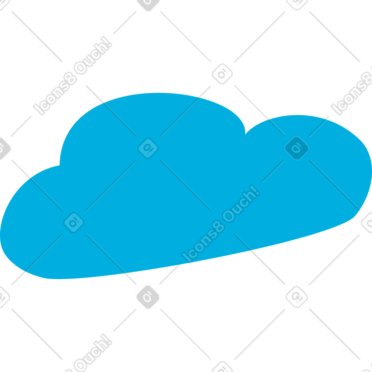 下载 Flame 风格的 蓝云 插画，支持 PNG、SVG 格式