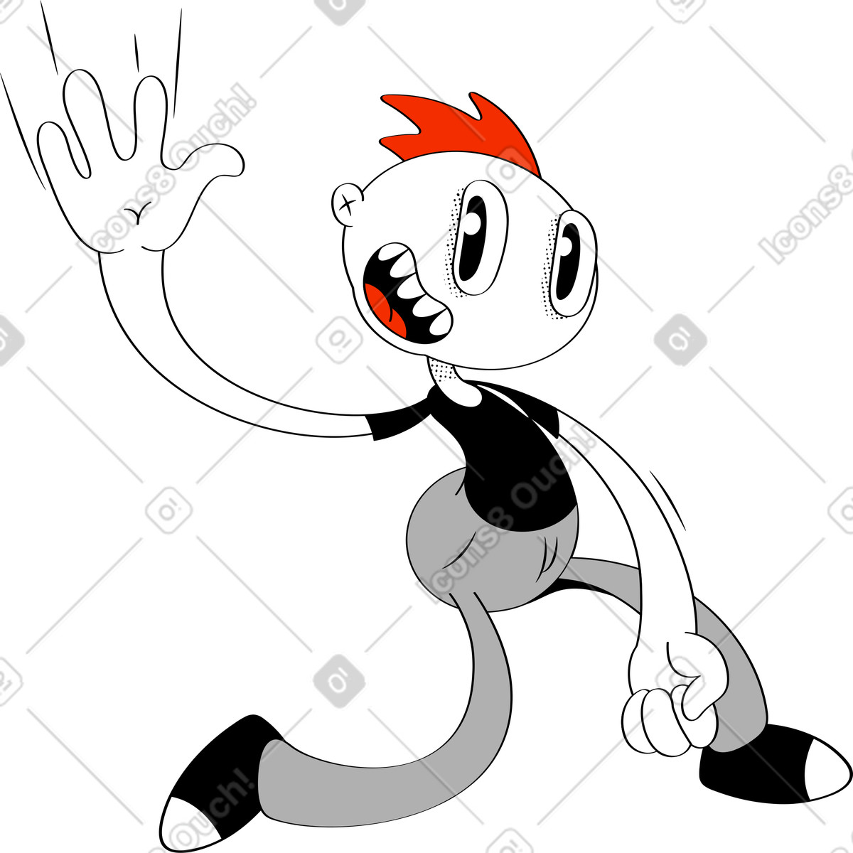 Looney 스타일의 남자 일러스트레이션 PNG, SVG 다운로드