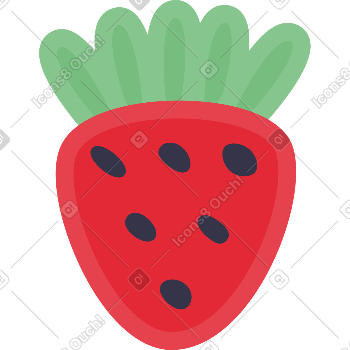 Иллюстрация Клубника в стиле Stripy — скачать в форматах PNG, SVG