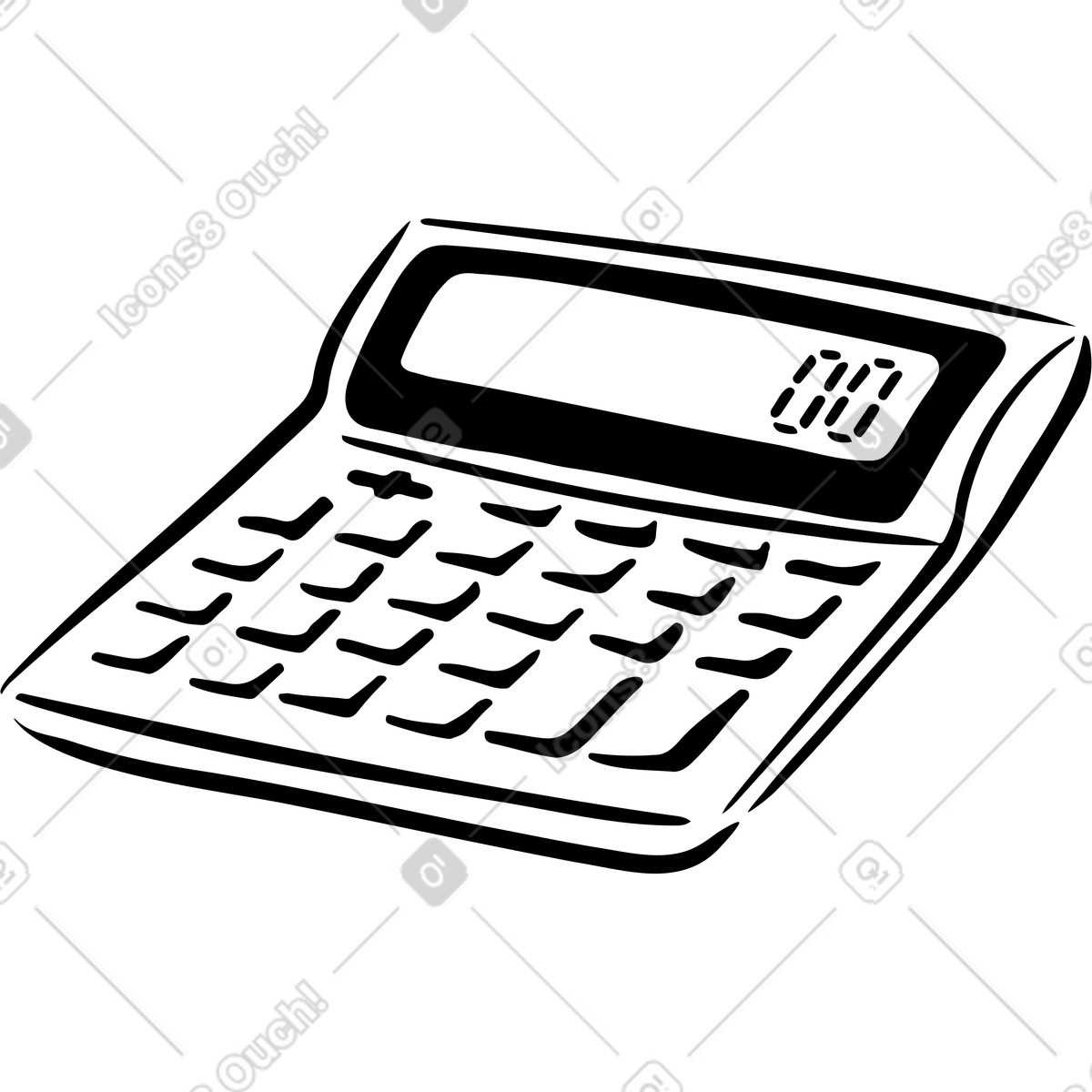 Illustration Calculatrice dans le style Line à télécharger aux formats PNG, SVG