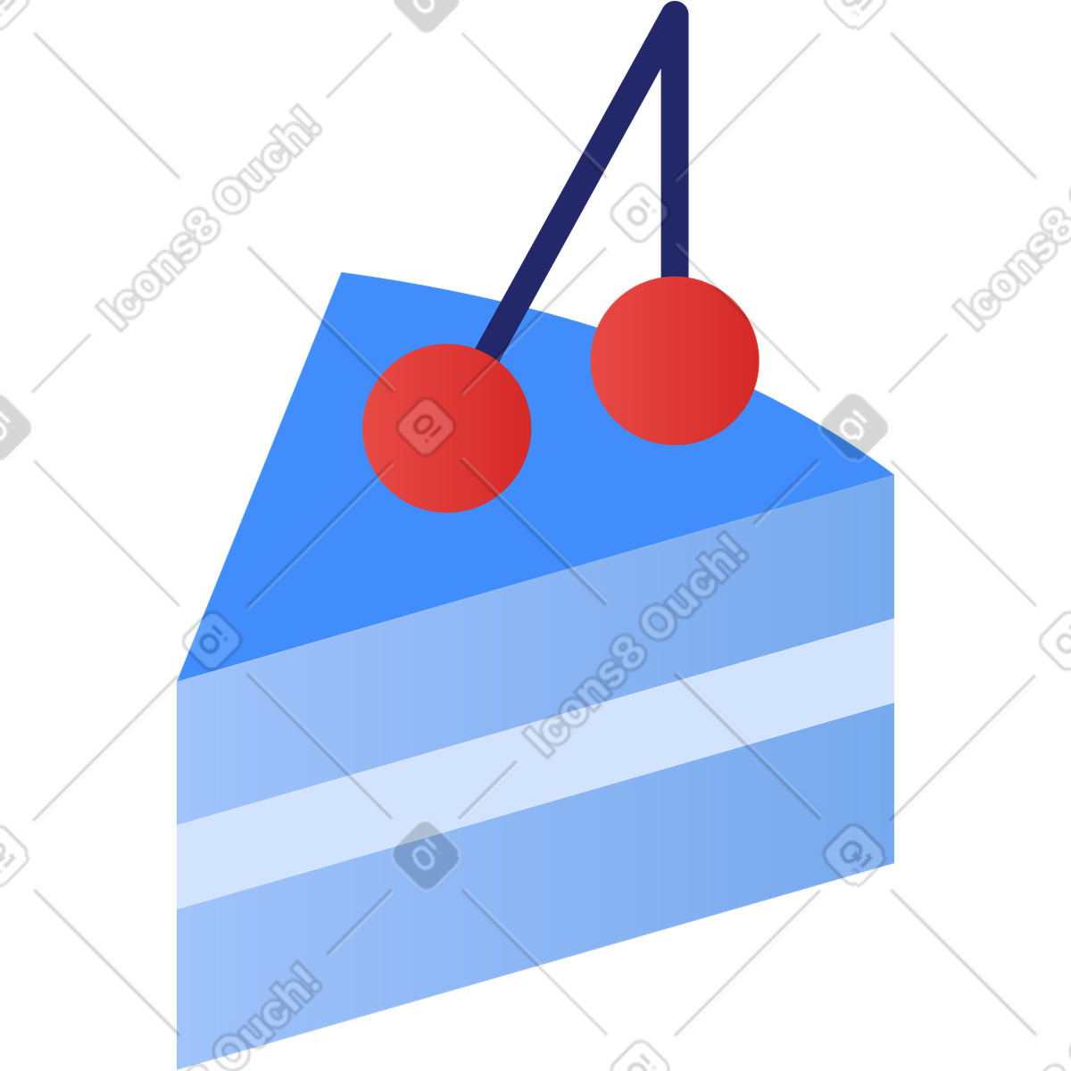Kuchen-Illustration im Clip-Stil als Download in PNG, SVG