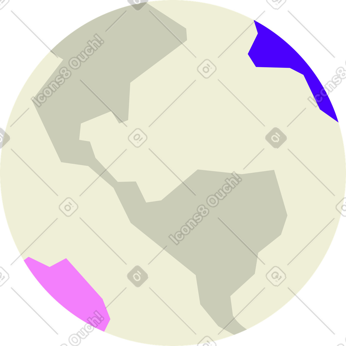 Ilustração de Planeta em no estilo Cubes para baixar em PNG, SVG