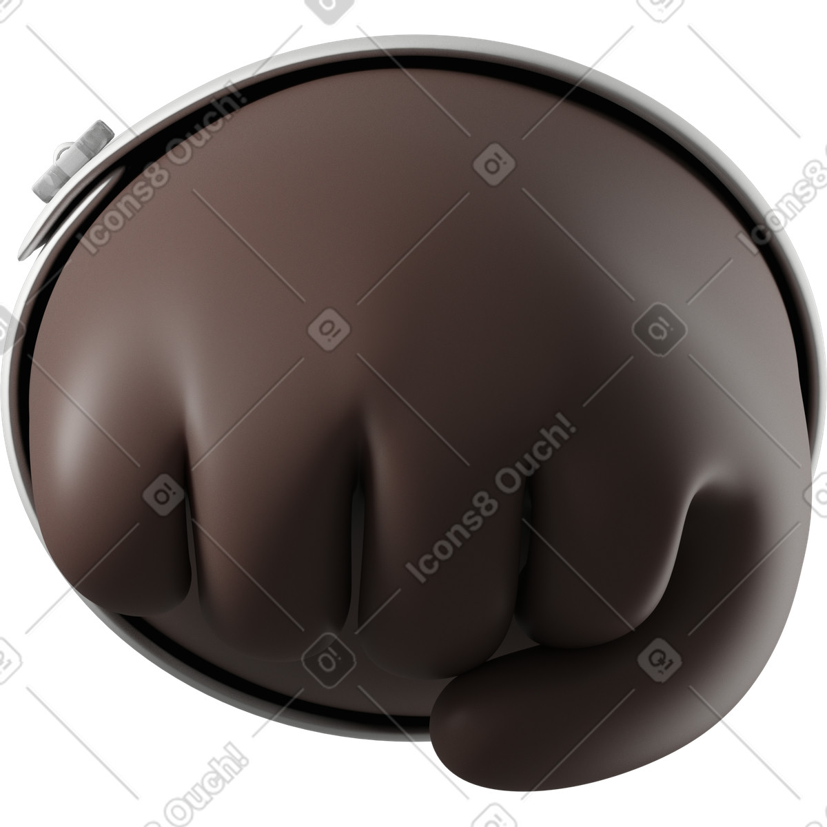 Ilustração de Vista frontal do punho uma mão pele negra em no estilo 3D Hands Fun&Wild para baixar em PNG, SVG