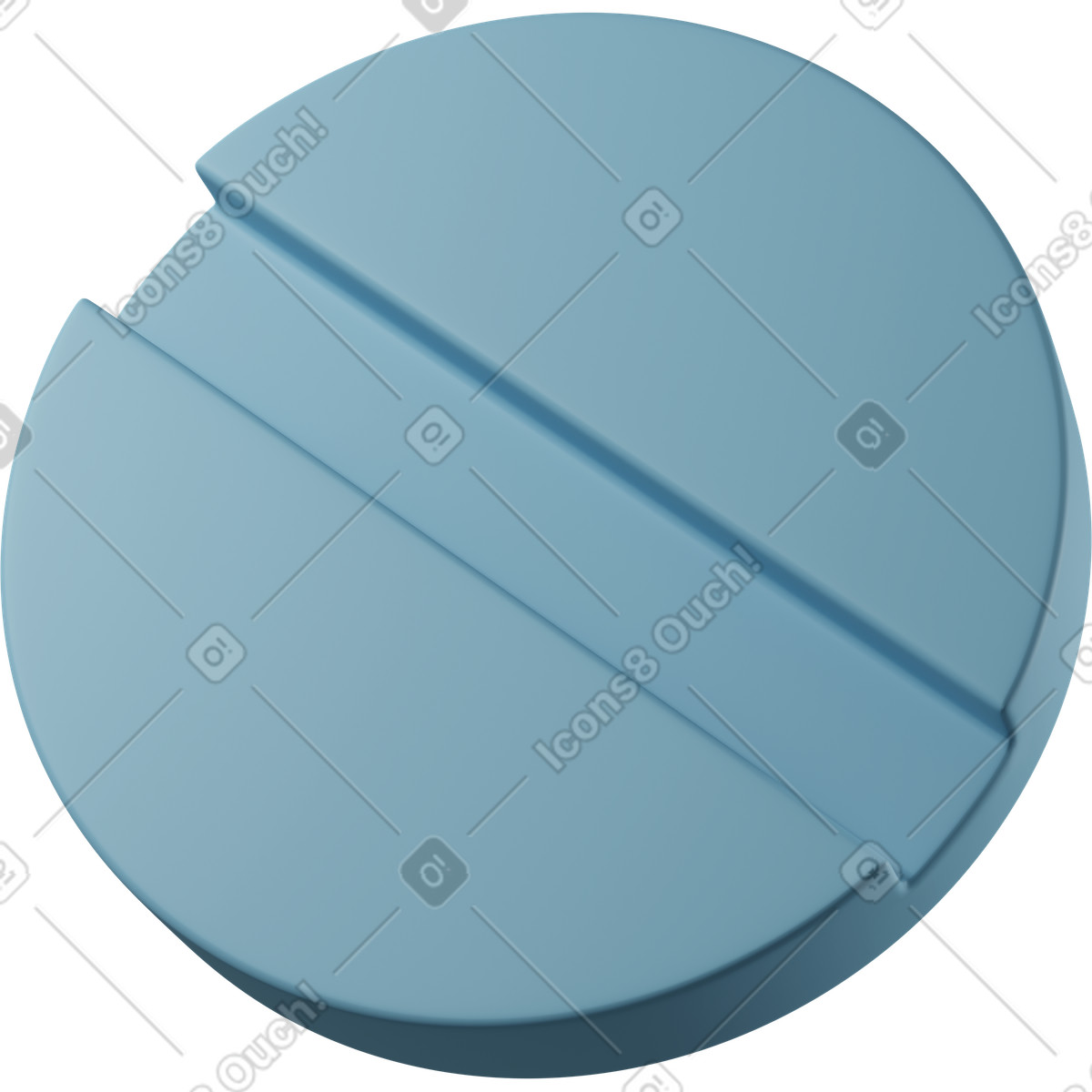 Blue pill-Illustration im 3D Casual life-Stil als Download in PNG, SVG