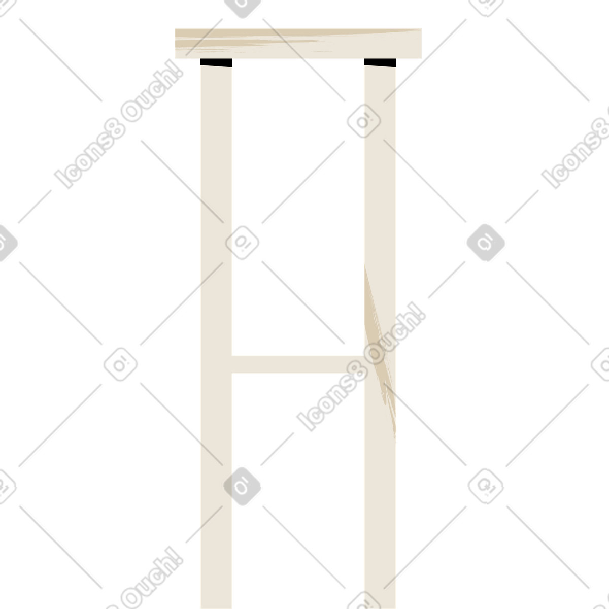 Sgabello alto da bar illustrazione in stile Juicy scarica in PNG, SVG