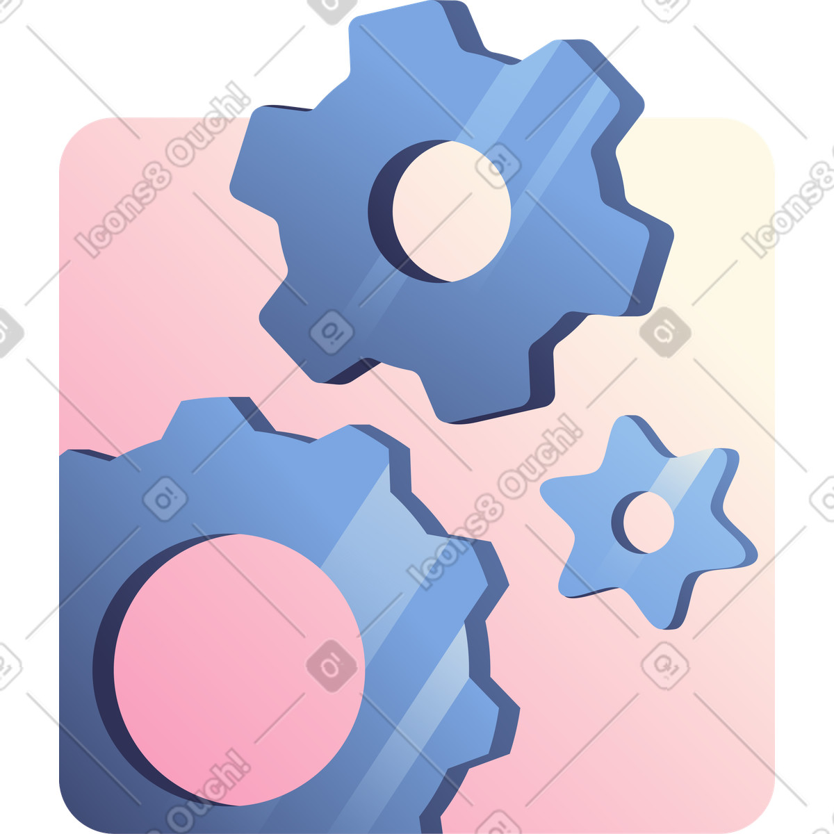 Beam スタイルの ギアと設定、システム構成 のイラストをPNG、SVG形式でダウンロード