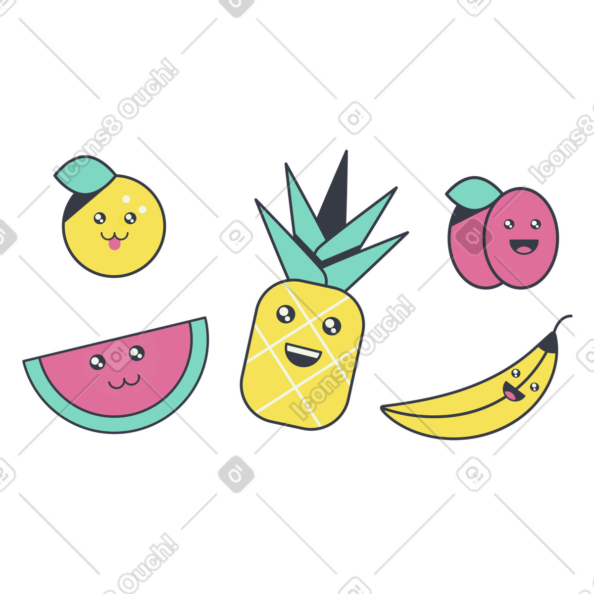 Иллюстрация Фрукты в стиле Abstract — скачать в форматах PNG, SVG
