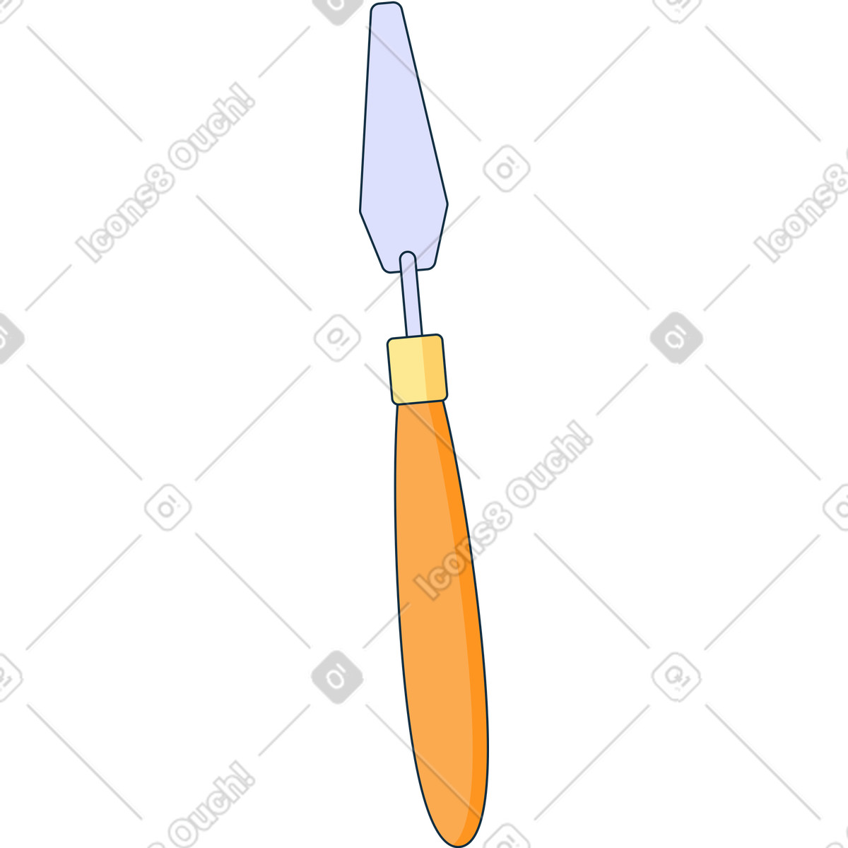Ilustração de Faca paleta em no estilo Bubble gum para baixar em PNG, SVG