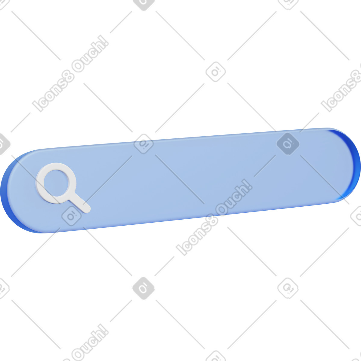 Ilustración Search bar with magnifying glass icon for website interface design en estilo 3D Playful a descargar en PNG y SVG