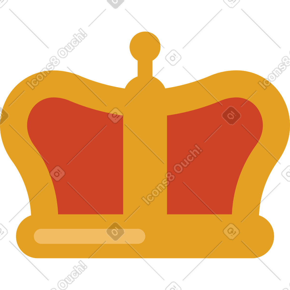 Krone-Illustration im Arabica-Stil als Download in PNG, SVG