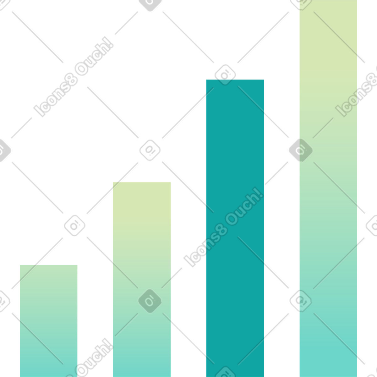 Ilustração de Colunas crescimento em no estilo Office para baixar em PNG, SVG