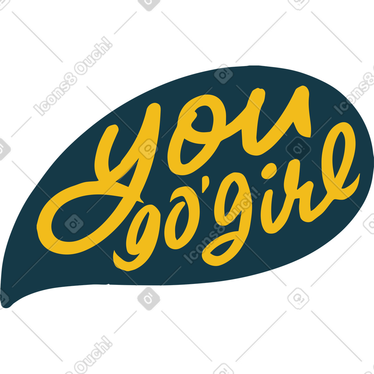 You go girl illustration in Flamenco style download in PNG, SVG