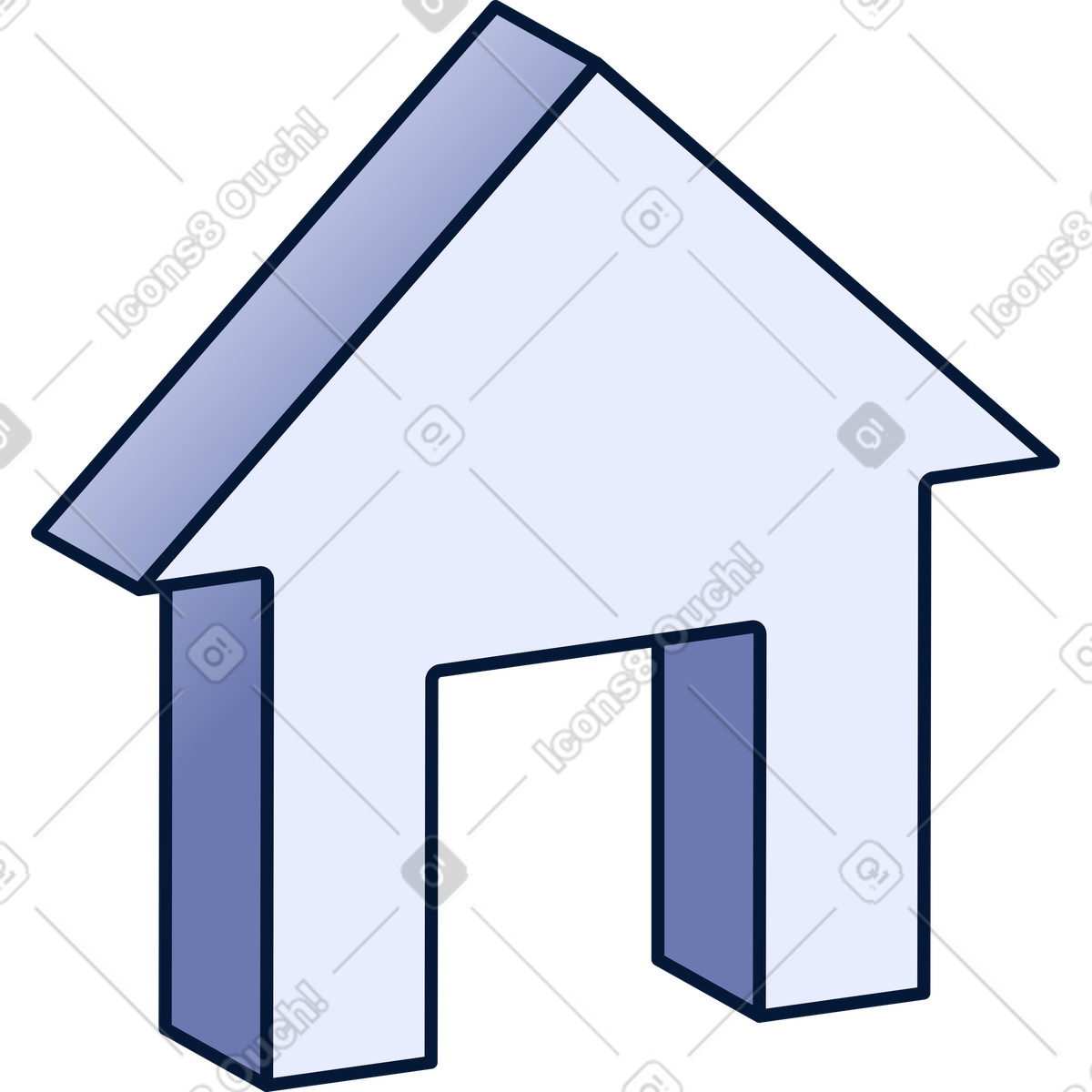 Home illustration in Neat style download in PNG, SVG