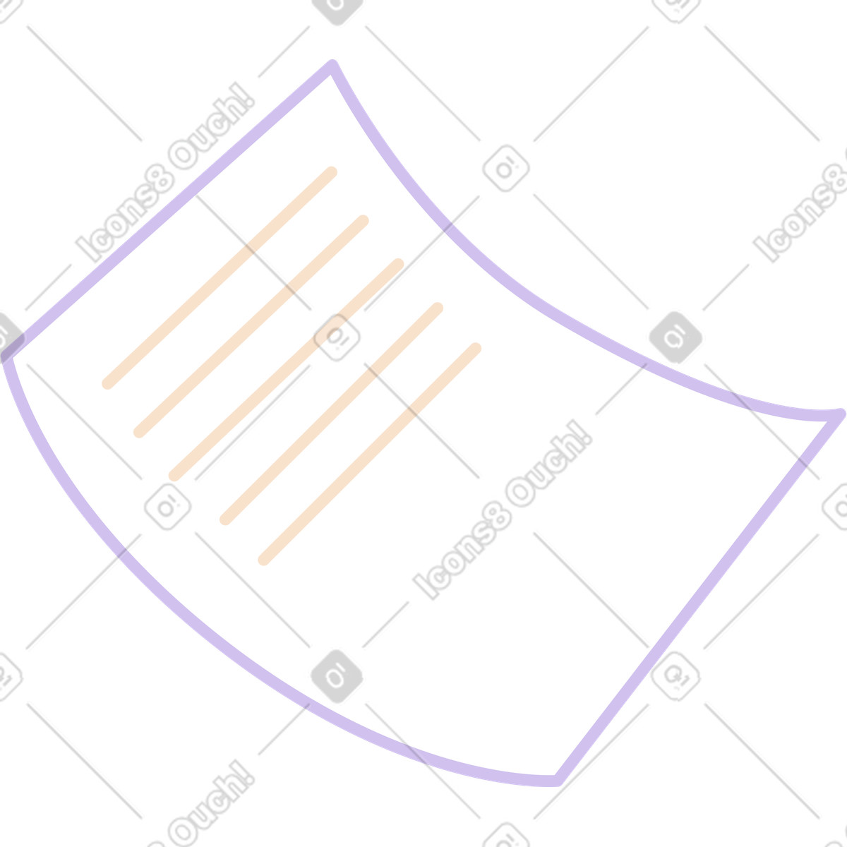 Ilustração de Folha papel com linhas em no estilo Folks para baixar em PNG, SVG