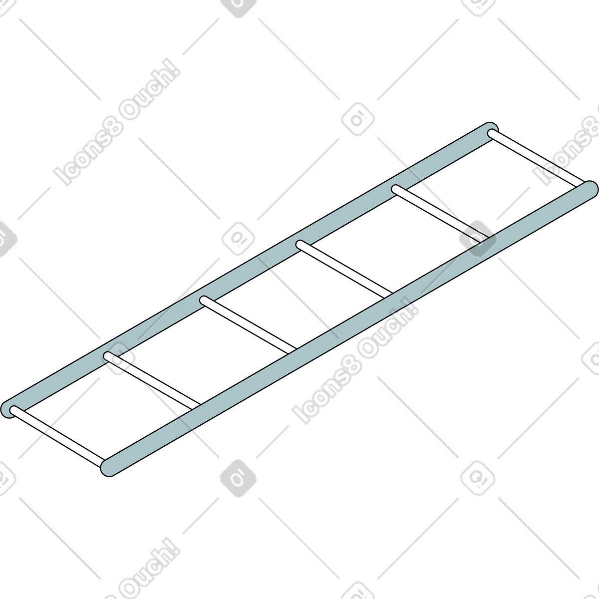 Rails illustration in Isometric style download in PNG, SVG