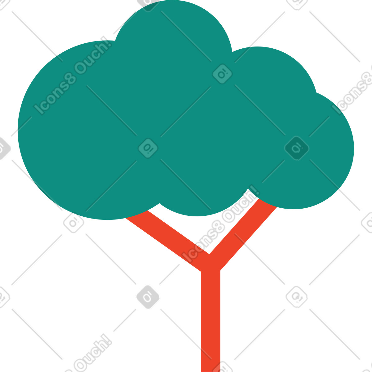 Ilustración Árbol en estilo Polar a descargar en PNG y SVG