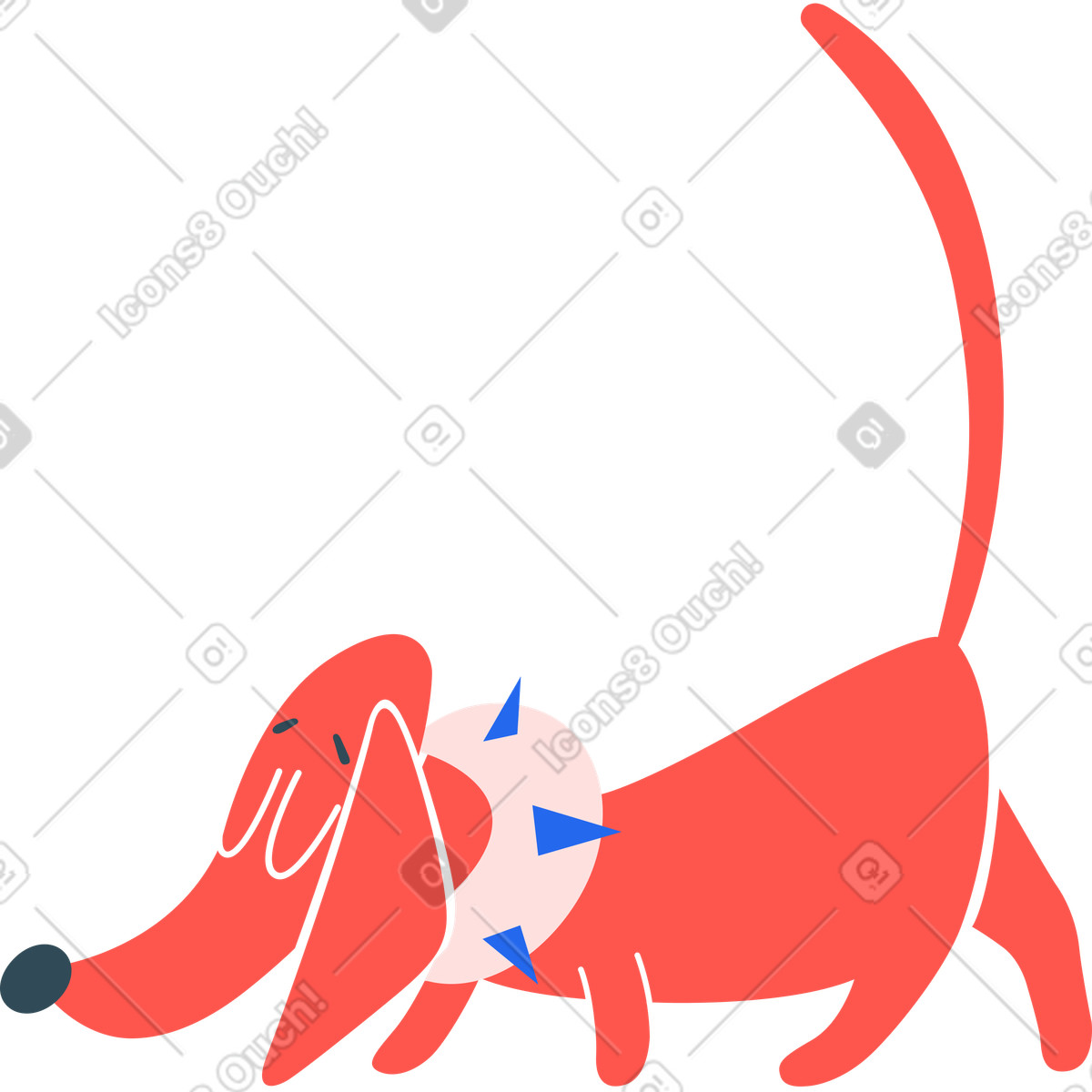 Ilustración Perro en ropa estilo Kingdom a descargar PNG y SVG