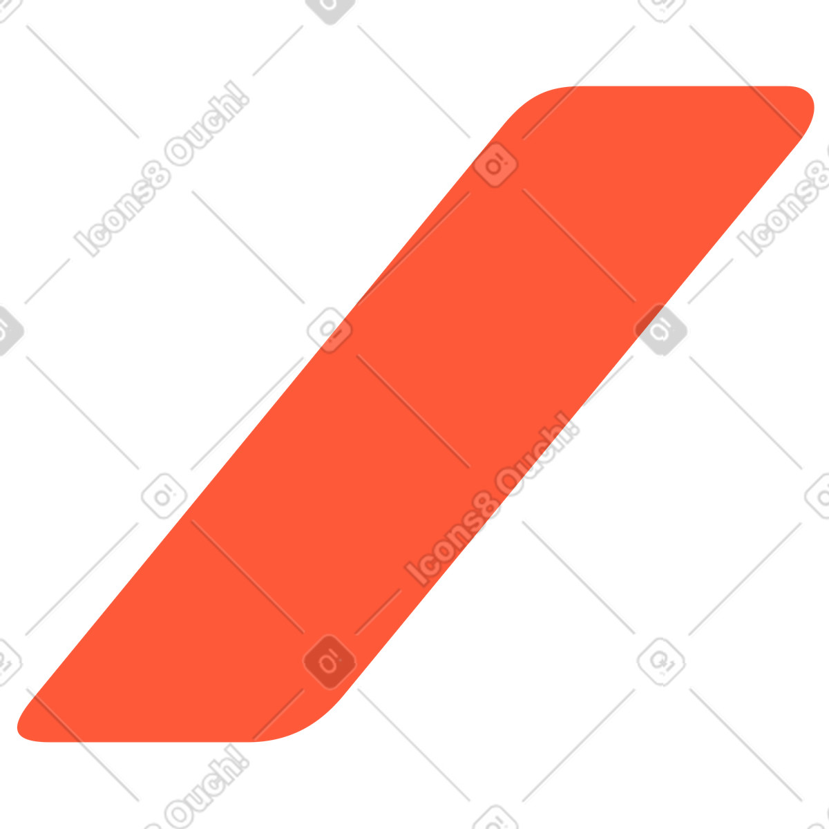 Right slash illustration in Beam style download in PNG, SVG