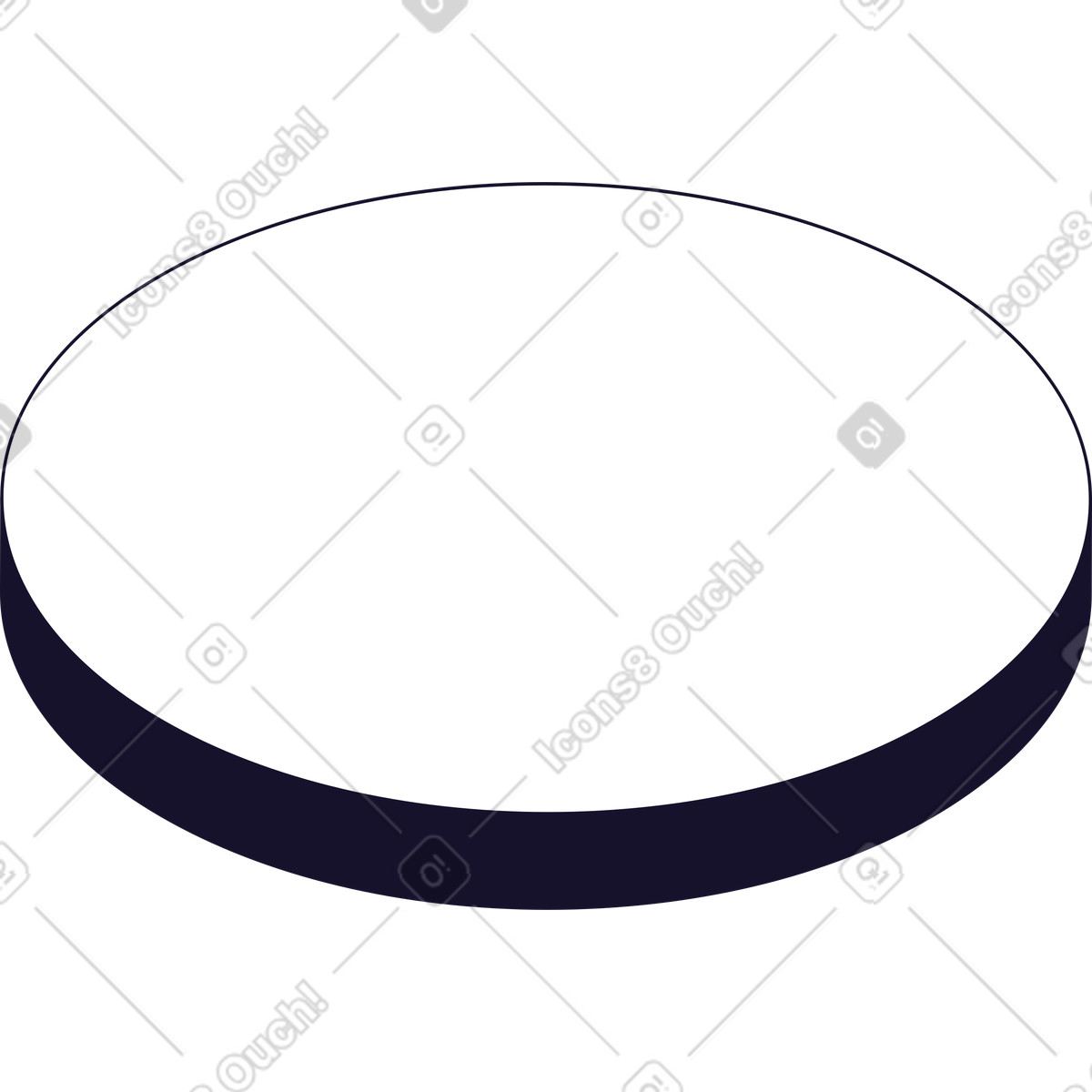 Illustration Plate-forme ronde dans le style Node à télécharger aux formats PNG, SVG