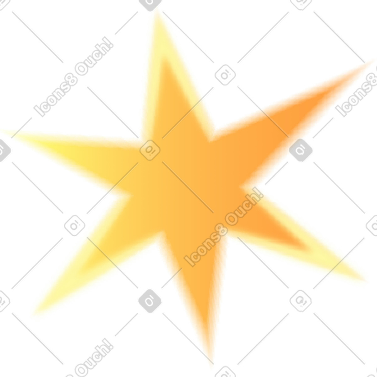 Yellow star shape illustration in PNG, SVG