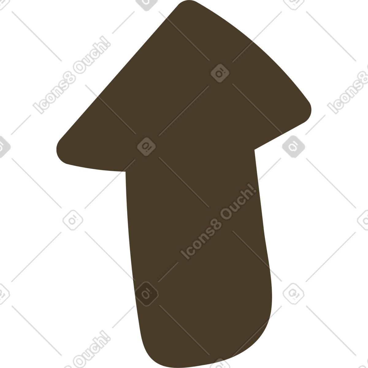 Ilustración Brown arrow en estilo Karlsson a descargar en PNG y SVG