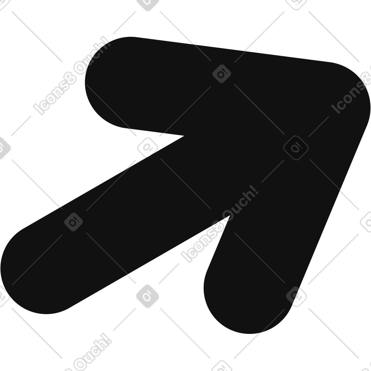 Main スタイルの Arrow cursor pointing upward left direction navigation user interface symbol のイラストをPNG、SVG形式でダウンロード