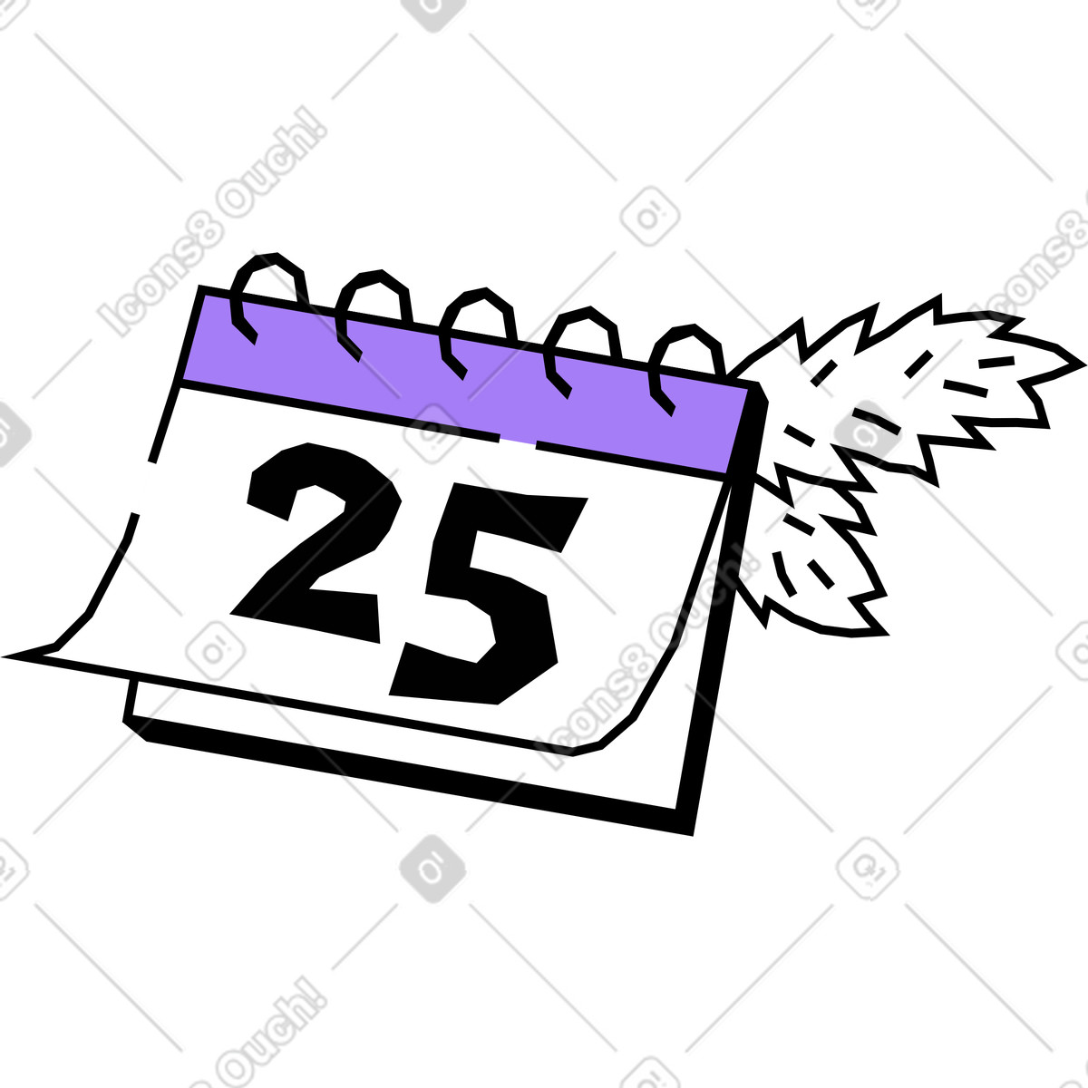 Calendario illustrazione in stile Amethyst scarica in PNG, SVG