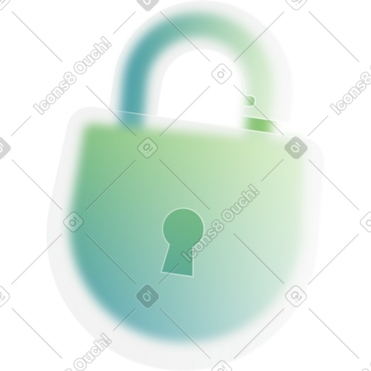 Schloss grün-Illustration im Morphis-Stil als Download in PNG, SVG
