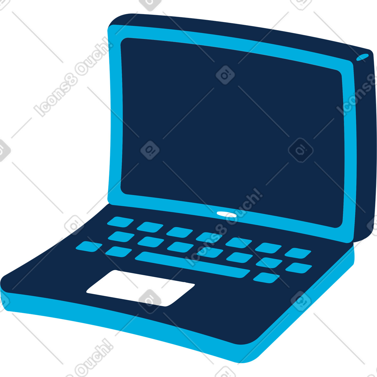 Ilustração de Computador portátil em no estilo Flame para baixar em PNG, SVG