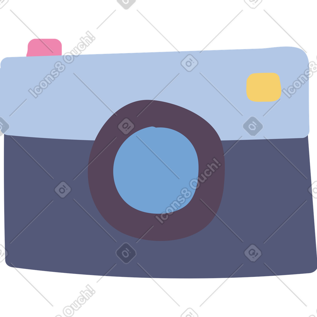 Camera illustration in Pluto style download in PNG, SVG