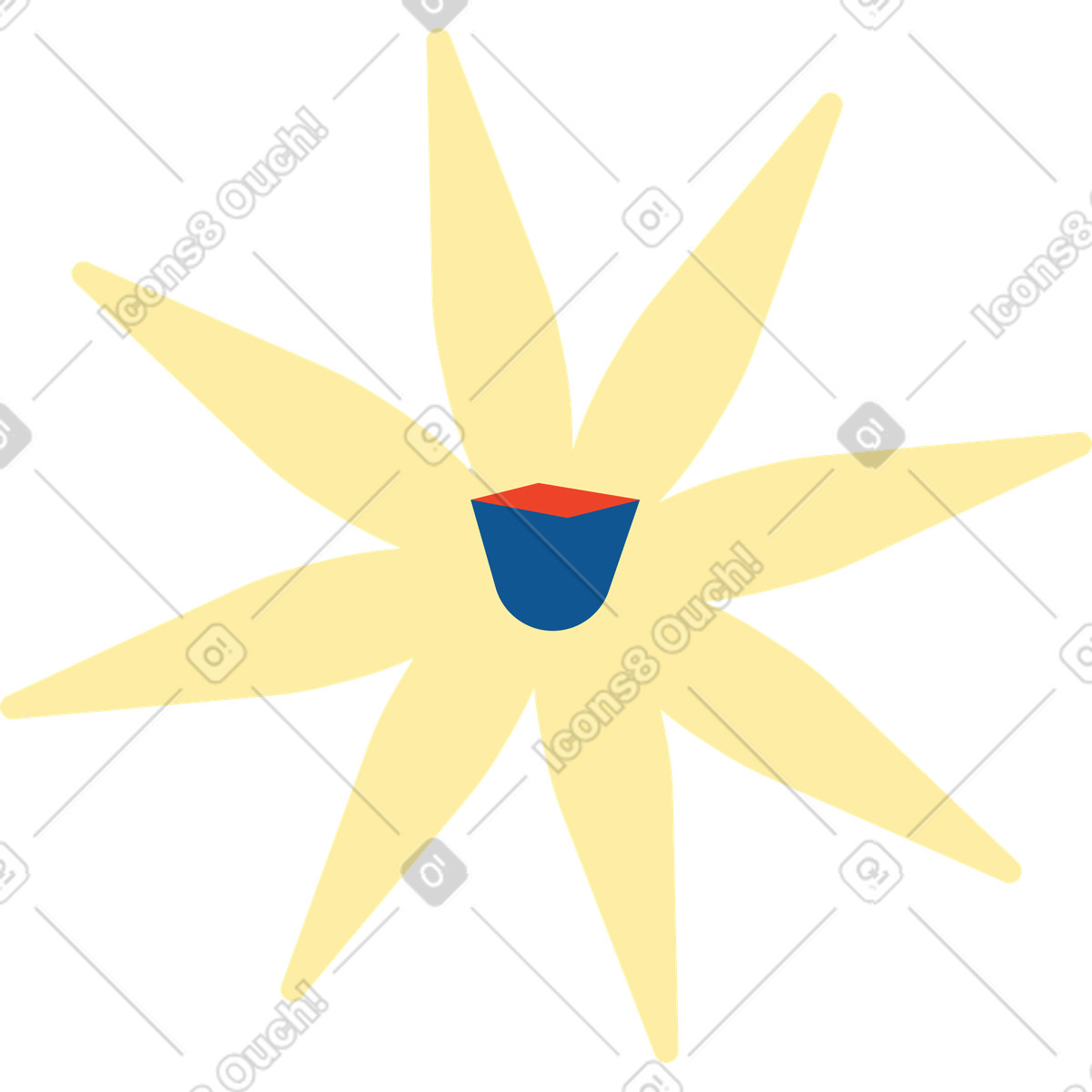 Ilustração de Flor em no estilo Polar para baixar em PNG, SVG