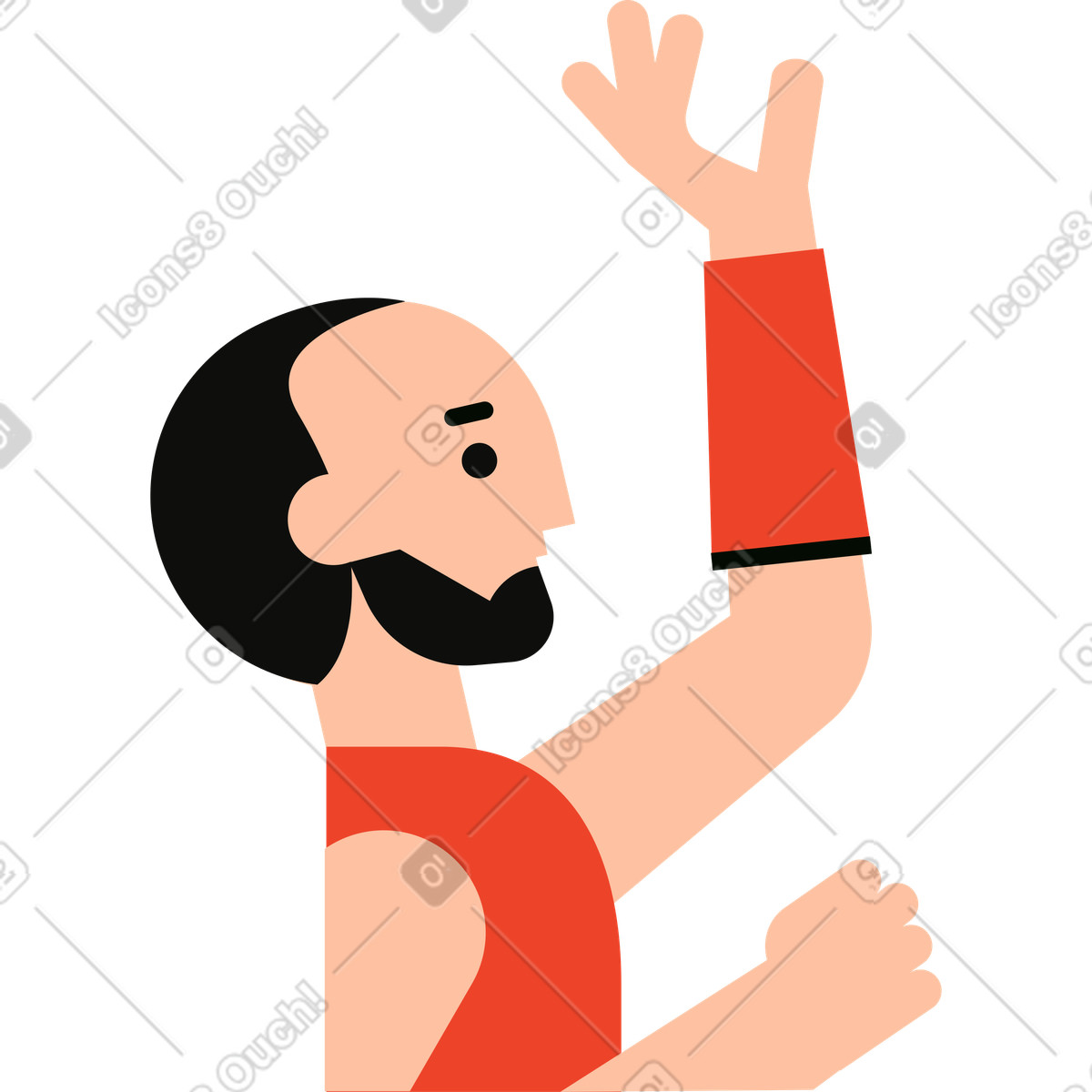 下载 Polar 风格的 篮球运动员 插画，支持 PNG、SVG 格式