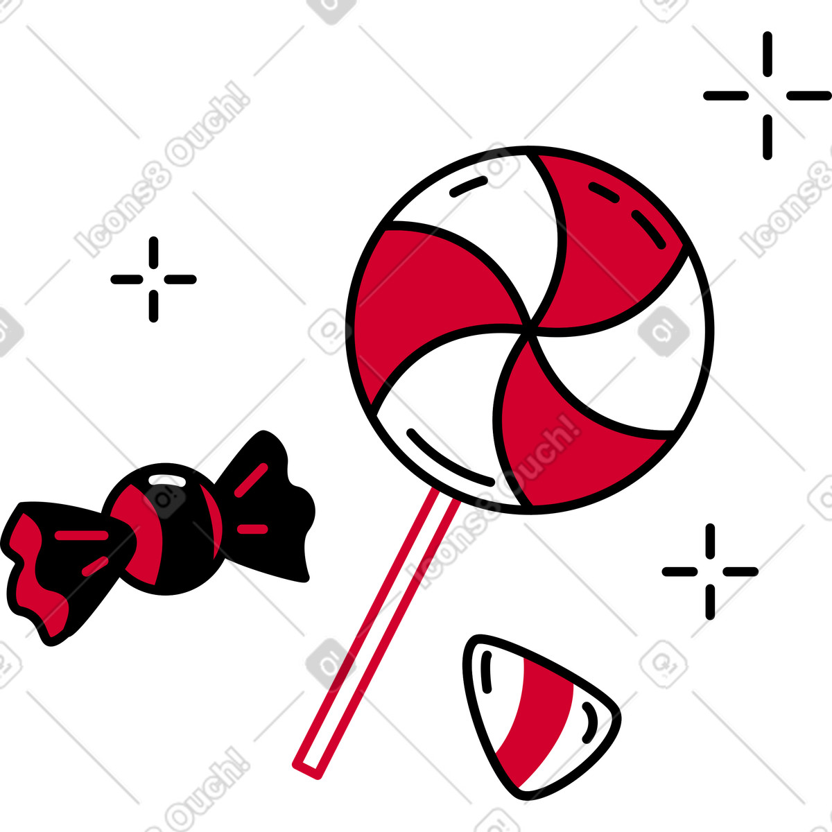 Illustration Des sucreries dans le style Ruby à télécharger aux formats PNG, SVG