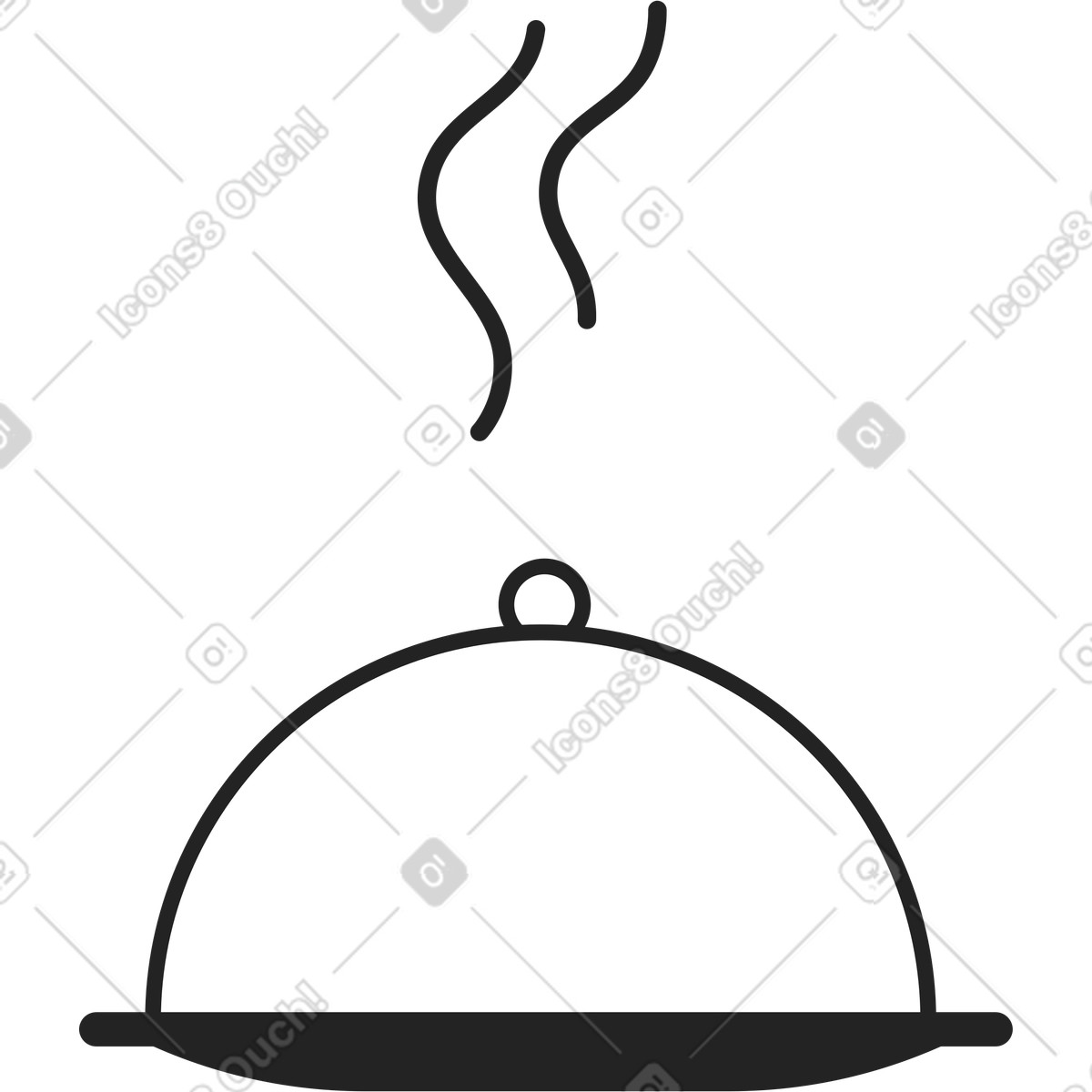 Piatti caldi illustrazione in stile Sammy Line scarica in PNG, SVG