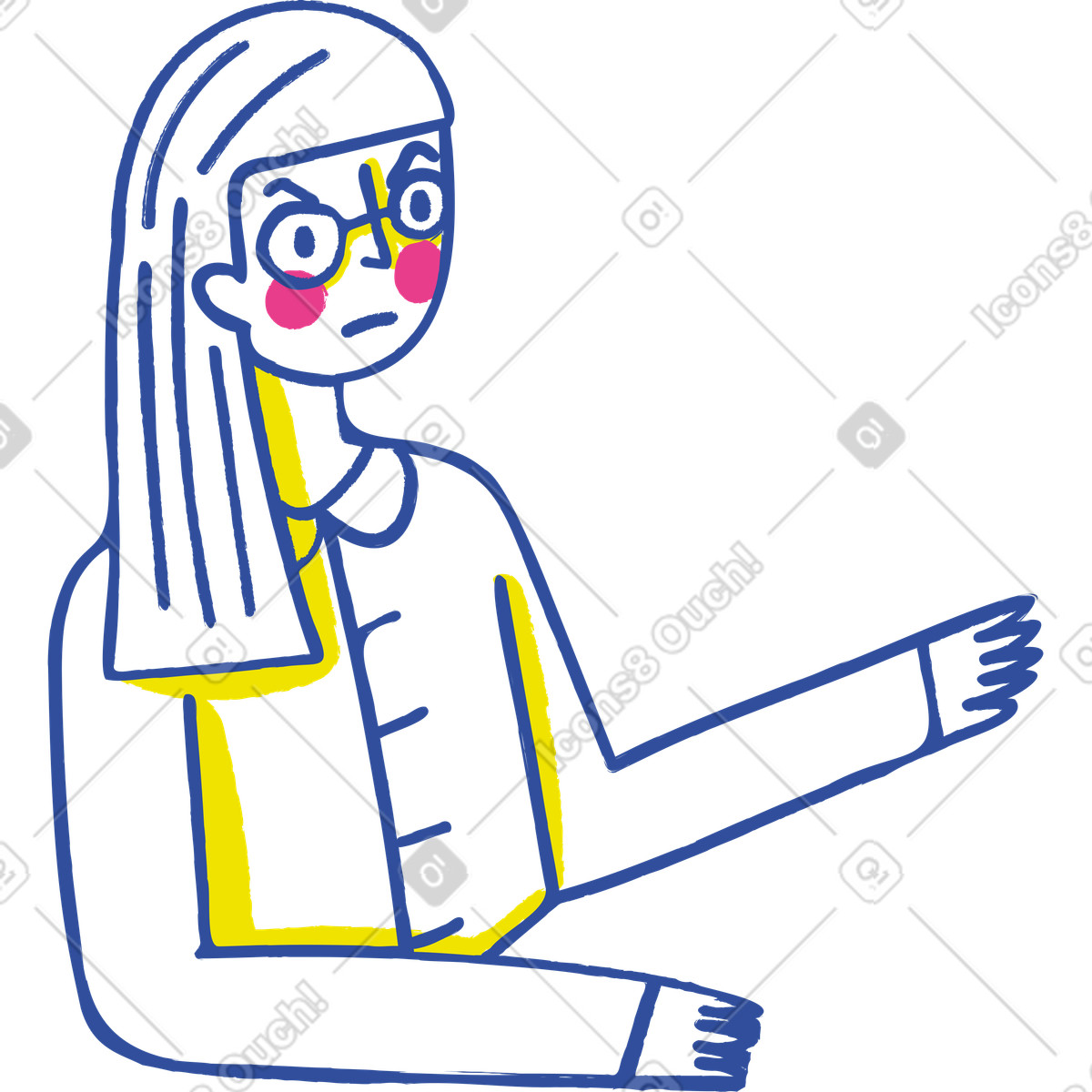 Lehrer-Illustration im Lime-Stil als Download in PNG, SVG