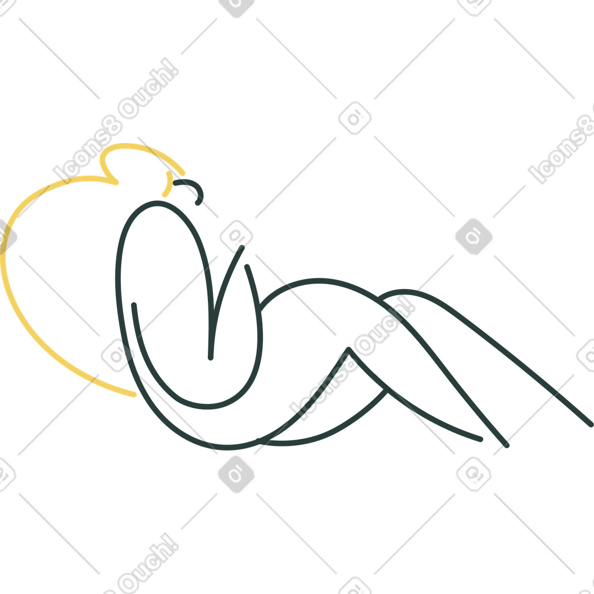 Illustration Fille assise dans le style Macaroni à télécharger aux formats PNG, SVG