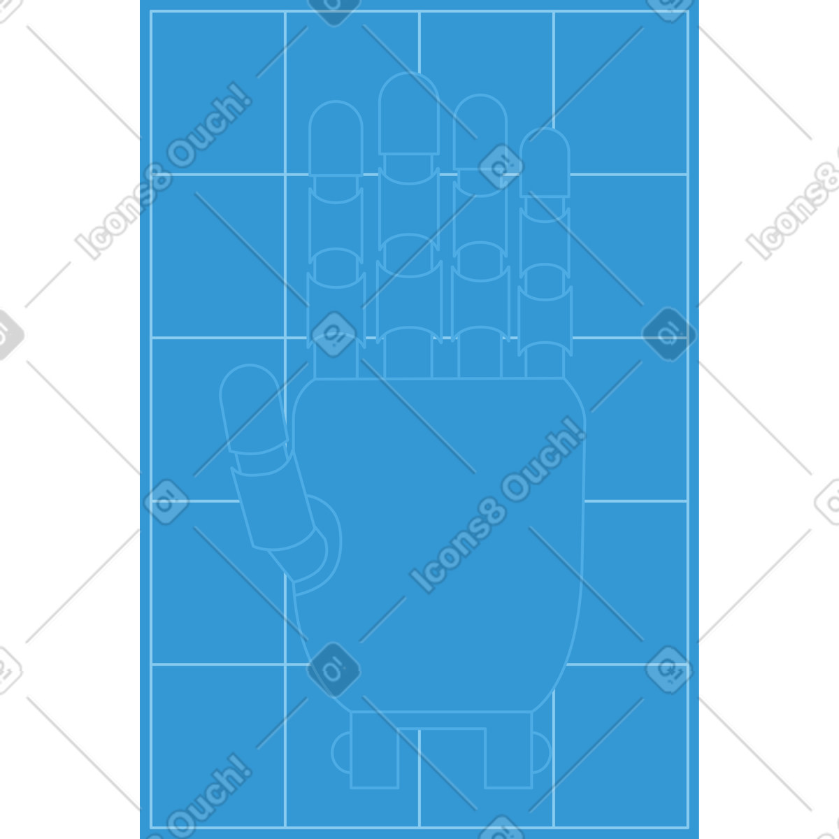 Drawing of a robotic arm illustration in Catchy style download in PNG, SVG