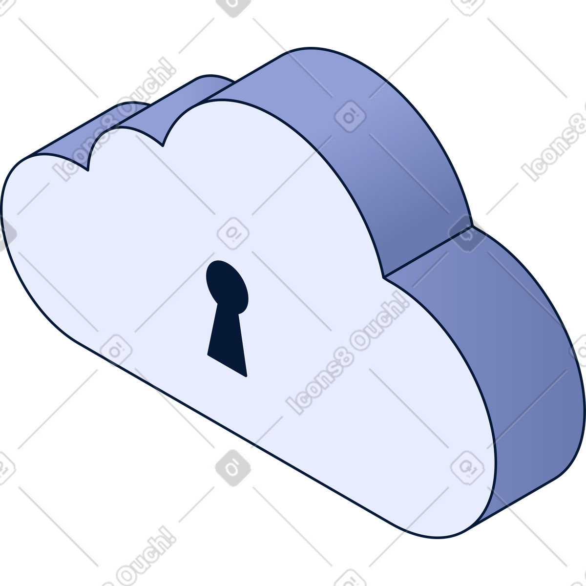 Ilustração de Nuvem cinza em no estilo Neat para baixar em PNG, SVG