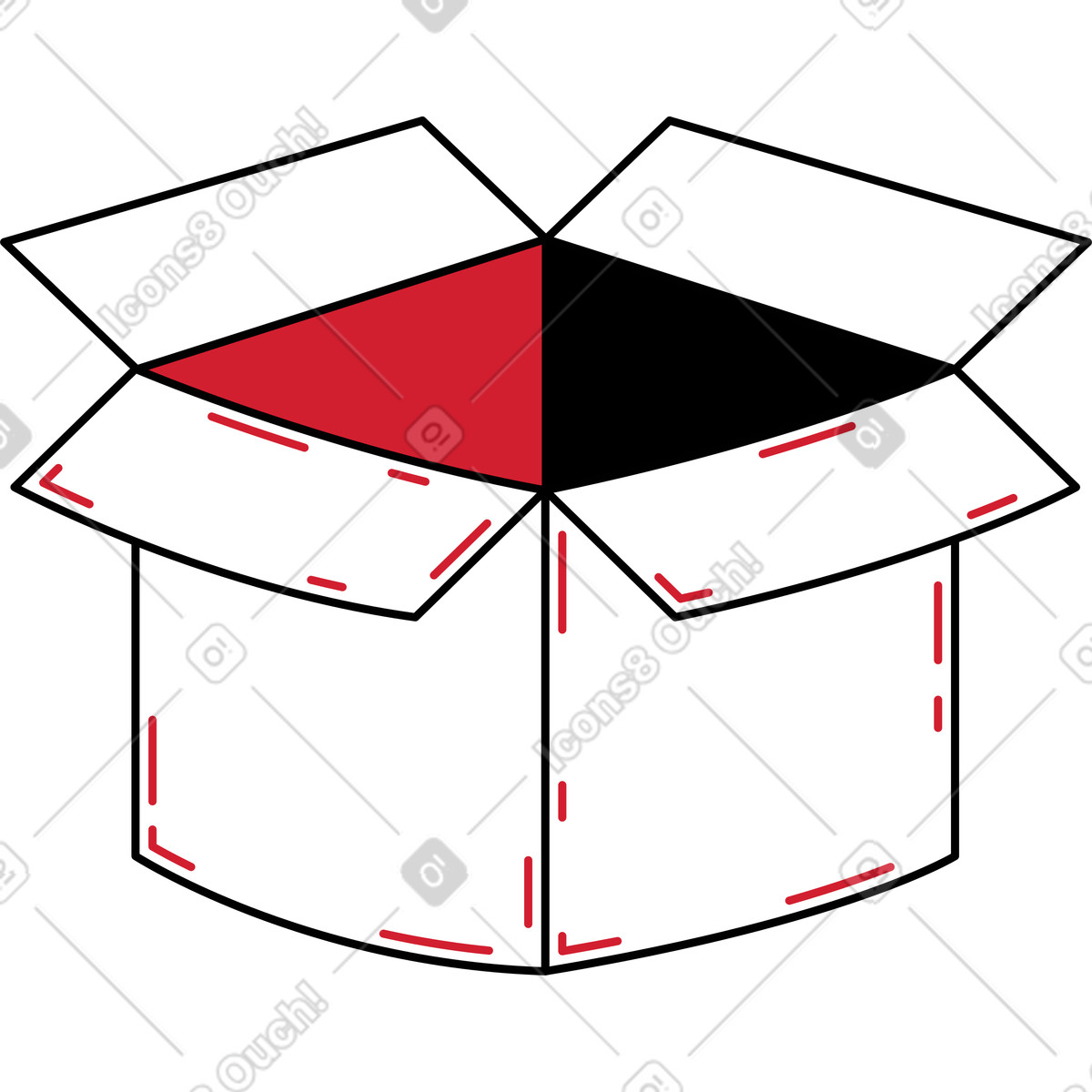 Empty box illustration in PNG, SVG