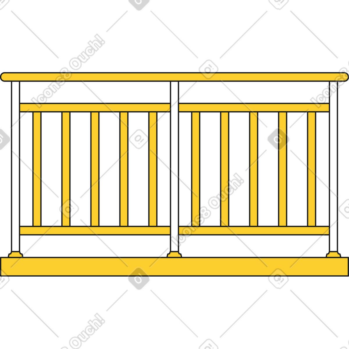 Ilustración Balcón en estilo Taxi a descargar en PNG y SVG