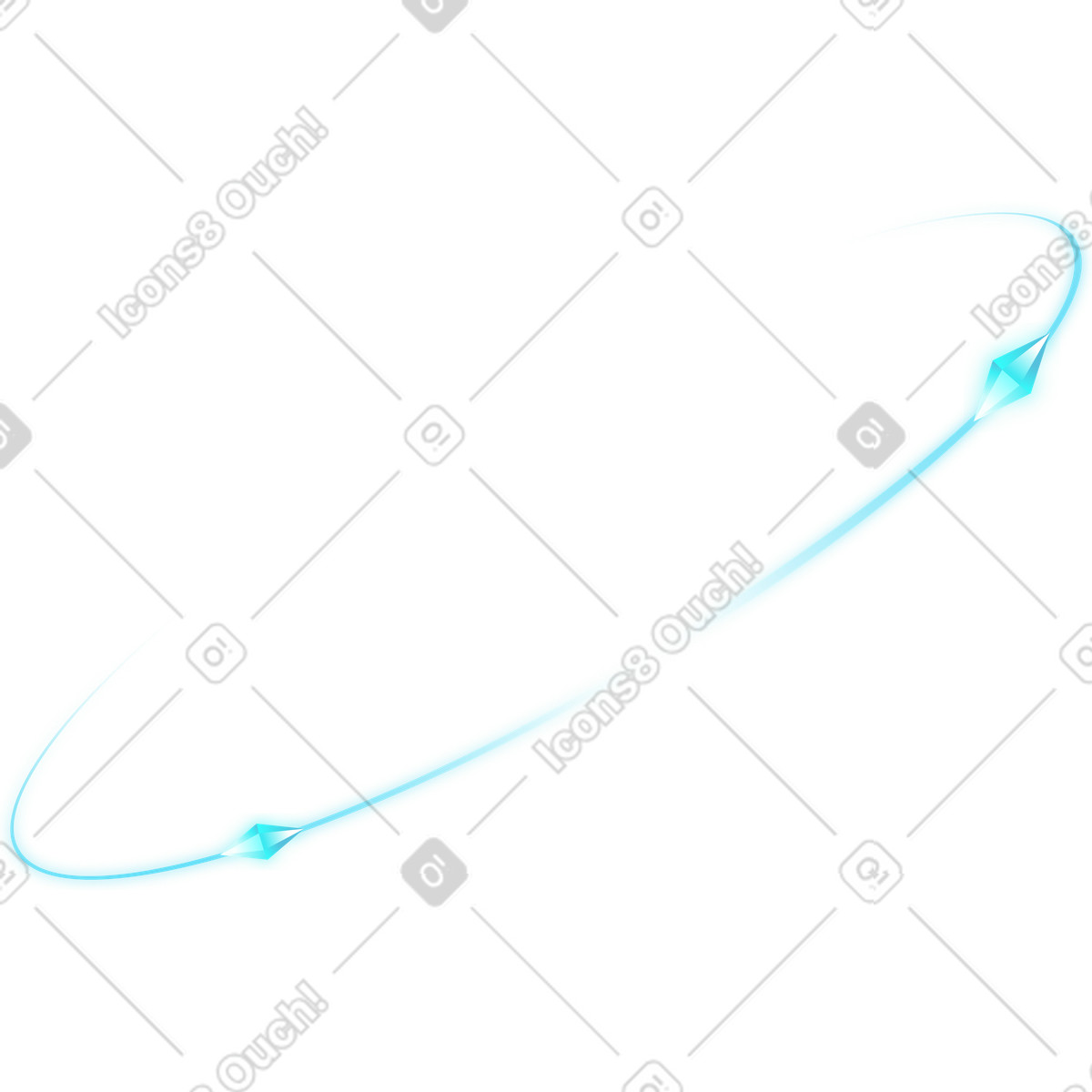 Illustration Arc bleu avec des cristaux dans le style Glare à télécharger aux formats PNG, SVG
