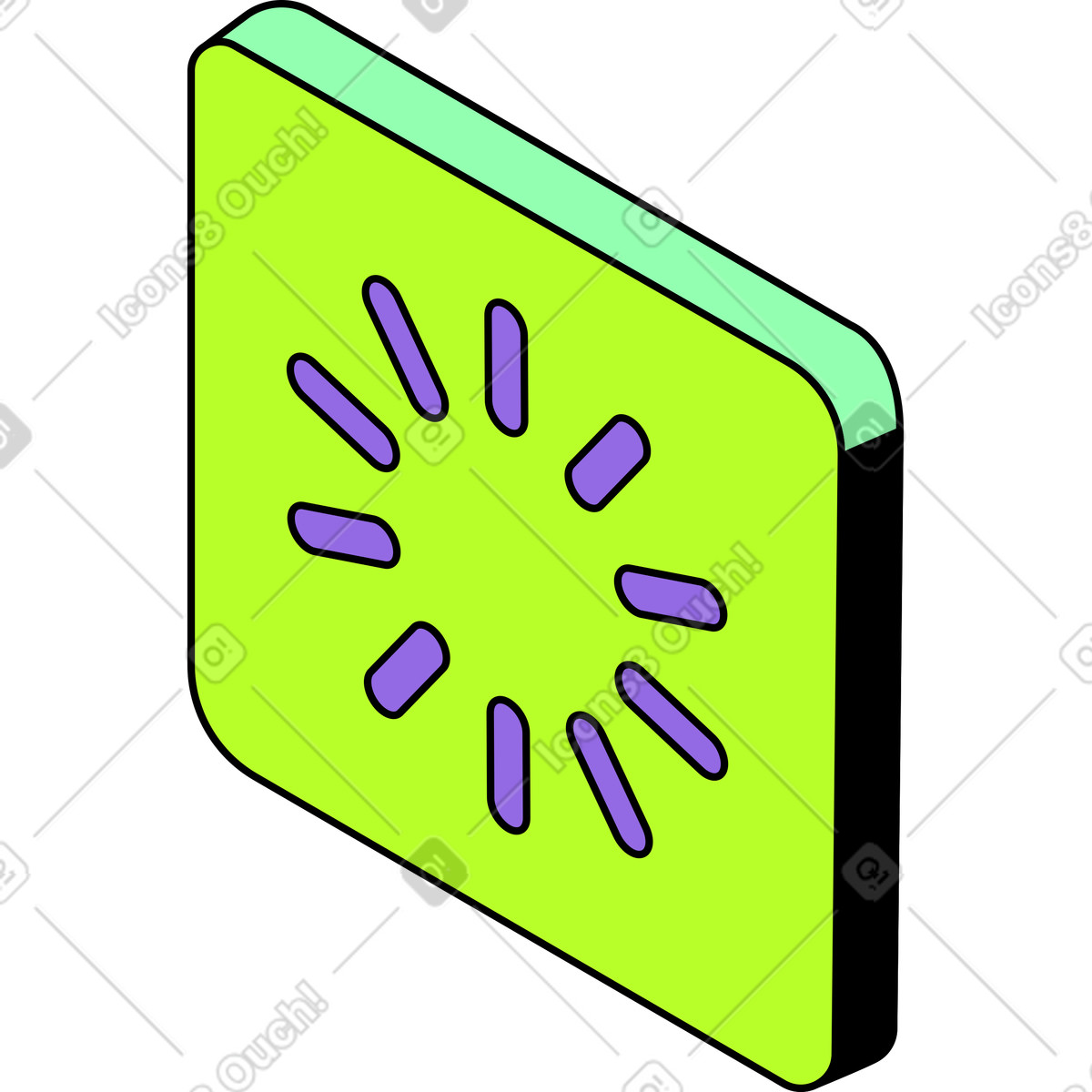 Panel with loading symbol illustration in Project style download in PNG, SVG