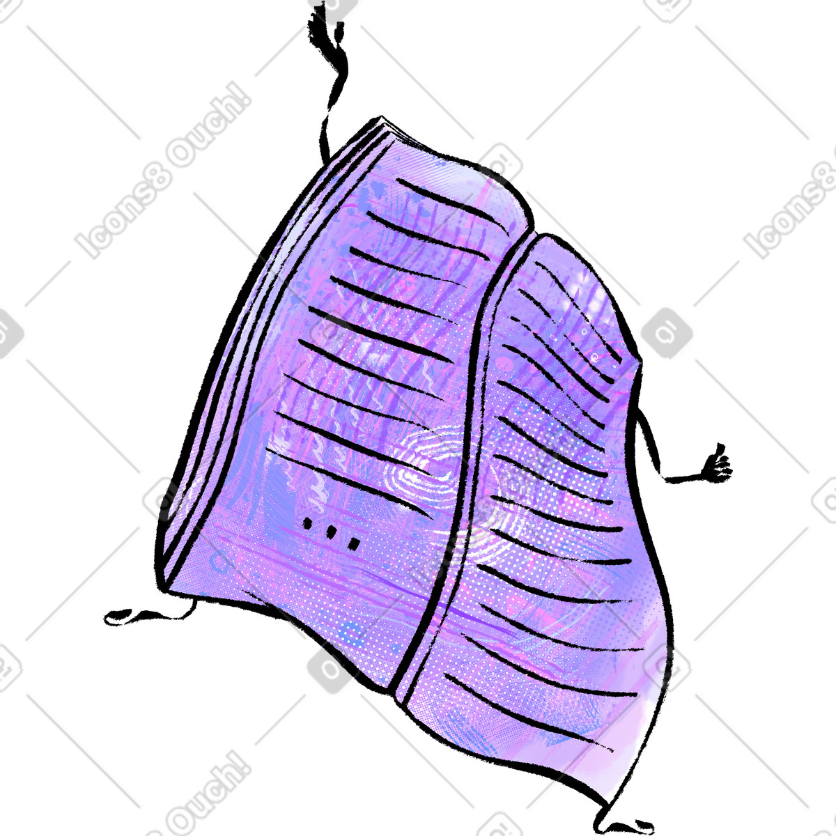 Book illustration in Doobry style download in PNG, SVG